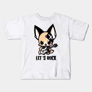 Let´s Rock // Rocker Chihuahua puppy. Kids T-Shirt